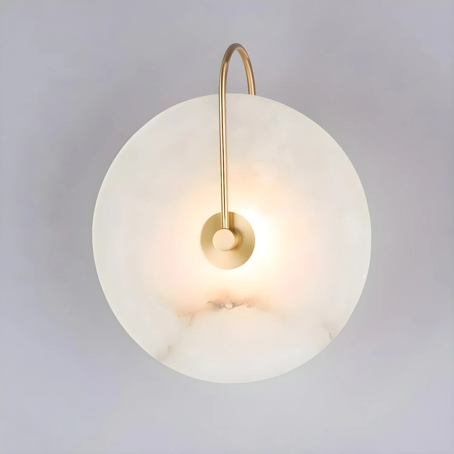 Wall LampRound Alabaster Modern Wall LampDia 25cm / ∅ 9.8″ *2Gold & WhiteLennar Visual