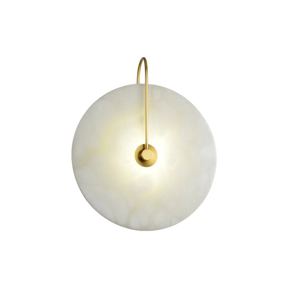 Wall LampRound Alabaster Modern Wall LampDia 20cm / ∅ 7.9″Gold & WhiteLennar Visual