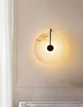 Wall LampRound Alabaster Modern Wall LampDia 25cm / ∅ 9.8″Black & WhiteLennar Visual