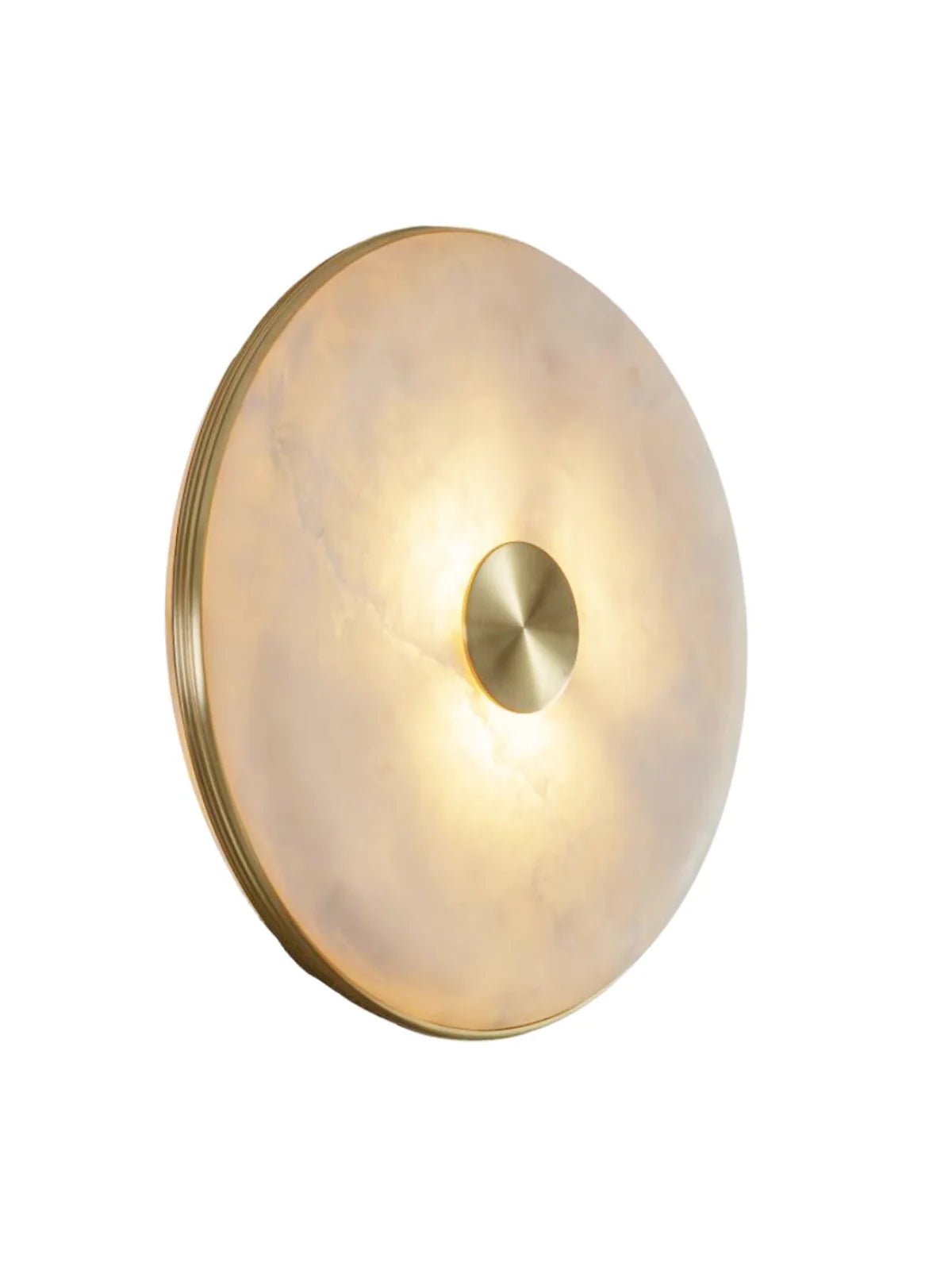 Wall LightRound Beran Alabaster Wall LightDia 26cm / ∅ 10.2″ *2WhiteLennar Visual