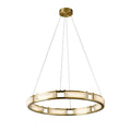 ChandelierRound Qatar Modern Alabaster ChandelierDia 100cm x H 150cm / ∅ 39.4″ x H 59″Brass & WhiteLennar Visual