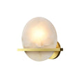 Wall LampRound Savion Alabaster Wall LampDia 20cm x H 20cm / ∅ 7.9″ x H 7.9″Brass & WhiteLennar Visual