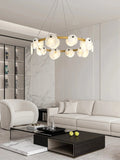 ChandelierRound Trinidad Alabaster ChandelierDia 60cm x H 15cm / ∅ 23.6″ x H 5.9″WhiteLennar Visual