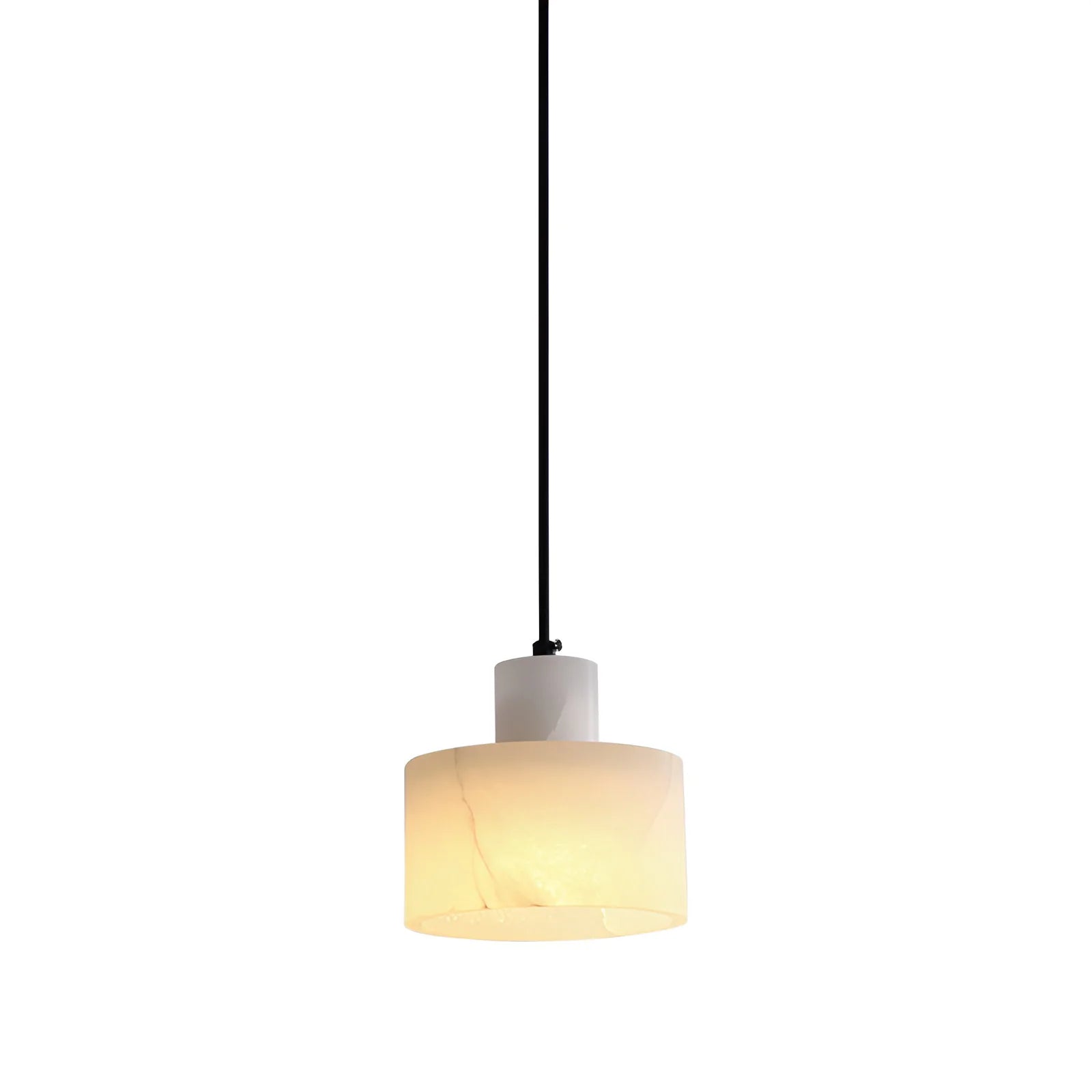 Pendant LampSimple Cyls Alabaster Pendant LampDia 14cm x H 14cm / ∅ 5.5″ x H 5.5″WhiteLennar Visual