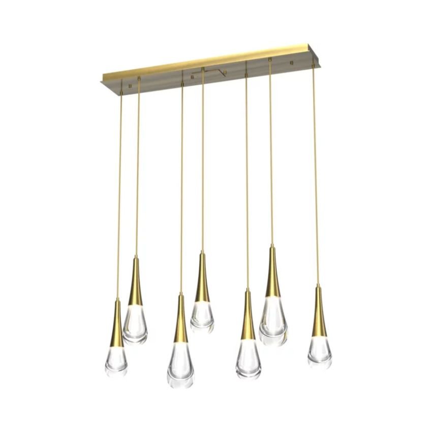 chandelier for bedroom,chandelier for dining room,chandelier for stairways,chandelier for foyer,chandelier for bathrooms,chandelier for living roomSolara Linear ChandelierHeritage Brass7 - LightsLennar Visual