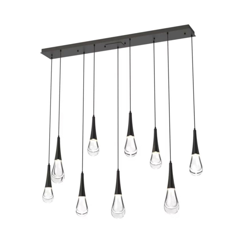 chandelier for bedroom,chandelier for dining room,chandelier for stairways,chandelier for foyer,chandelier for bathrooms,chandelier for living roomSolara Linear ChandelierMatte Black9 - LightsLennar Visual