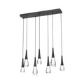 chandelier for bedroom,chandelier for dining room,chandelier for stairways,chandelier for foyer,chandelier for bathrooms,chandelier for living roomSolara Linear ChandelierMatte Black7 - LightsLennar Visual