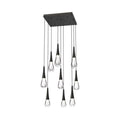 chandelier for bedroom,chandelier for dining room,chandelier for stairways,chandelier for foyer,chandelier for bathrooms,chandelier for living roomSolara Square ChandelierMatte Black9 - LightLennar Visual