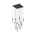 chandelier for bedroom,chandelier for dining room,chandelier for stairways,chandelier for foyer,chandelier for bathrooms,chandelier for living roomSolara Square ChandelierMatte Black12 - LightLennar Visual