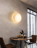 Wall LampSpanish marble wall lampDia 20cm x W 8.5cm / ∅ 7.9″ x W 3.3″Brass & WhiteLennar Visual