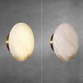 Wall LampSpanish marble wall lampDia 20cm x W 8.5cm / ∅ 7.9″ x W 3.3″Brass & WhiteLennar Visual