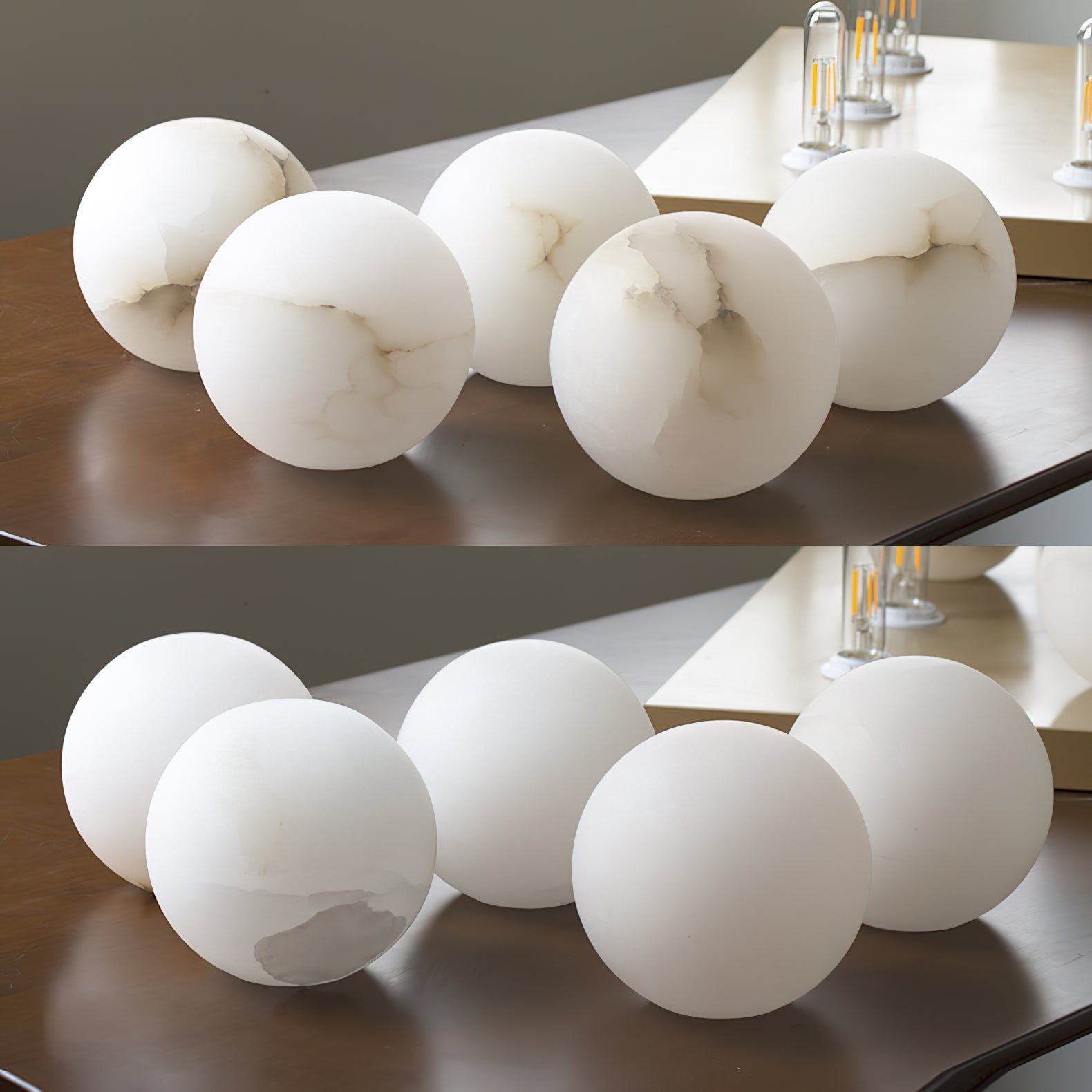 Pendant LightSphaera Alabaster Pendant LightDia 10cm x H 10cm / ∅ 3.9″ x H 3.9″WhiteLennar Visual