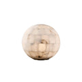 Table LampSpherical Alabaster Ball Table LampDia 28cm x H 28cm / ∅ 11″ x H 11″Brass & WhiteLennar Visual