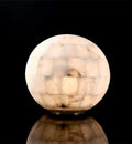 Table LampSpherical Alabaster Ball Table LampDia 28cm x H 28cm / ∅ 11″ x H 11″Brass & WhiteLennar Visual