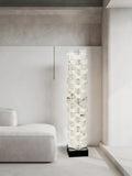 Floor LampStacked Alabaster Squares Floor LampL 28cm x W 18cm x H 160cm / L 11″ x W 7.1″ x H 63″Cool LightLennar Visual