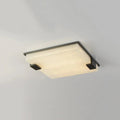 Ceiling LightStylish Black Square Alabaster Ceiling LightDia 50cm x H 50cm / ∅ 19.7″ x H 19.7″WhiteLennar Visual