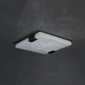 Ceiling LightStylish Black Square Alabaster Ceiling LightDia 40cm x H 40cm / ∅ 15.7″ x H 15.7″WhiteLennar Visual