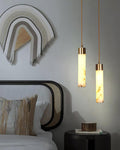 Pendant LightTala Alabaster Pendant Lamp2 Heads Dia 15cm x H 150cm / ∅ 5.9″ x H 59″Brass & White AlabasterLennar Visual