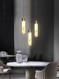 Pendant LightTala Alabaster Pendant Lamp2 Heads Dia 15cm x H 150cm / ∅ 5.9″ x H 59″Brass & White AlabasterLennar Visual