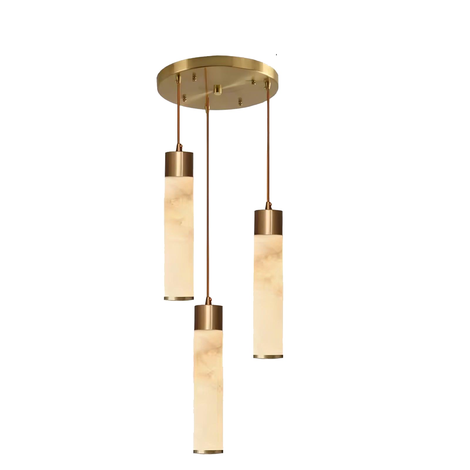 Pendant LightTala Alabaster Pendant Lamp2 Heads Dia 15cm x H 150cm / ∅ 5.9″ x H 59″Brass & White AlabasterLennar Visual