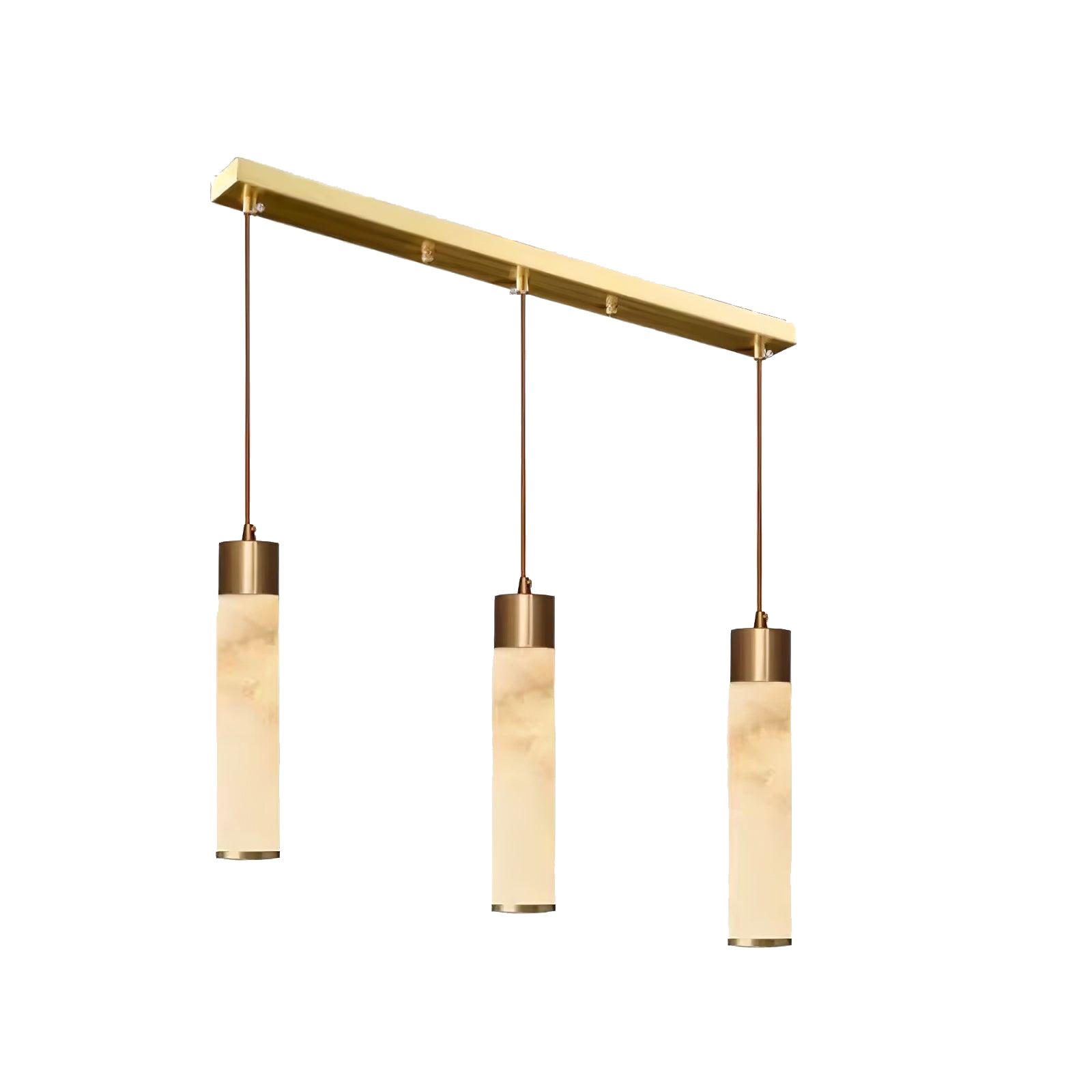 Pendant LightTala Alabaster Pendant Lamp2 Heads Dia 15cm x H 150cm / ∅ 5.9″ x H 59″Brass & White AlabasterLennar Visual