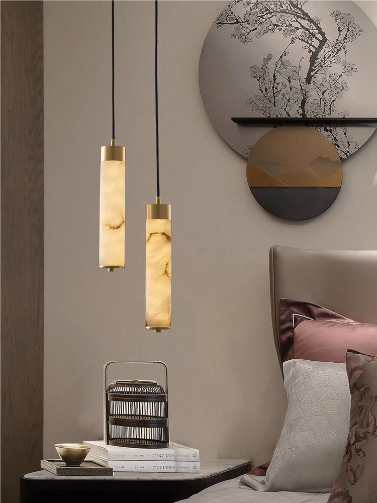 Pendant LightTala Alabaster Pendant Lamp2 Heads Dia 15cm x H 150cm / ∅ 5.9″ x H 59″Brass & White AlabasterLennar Visual