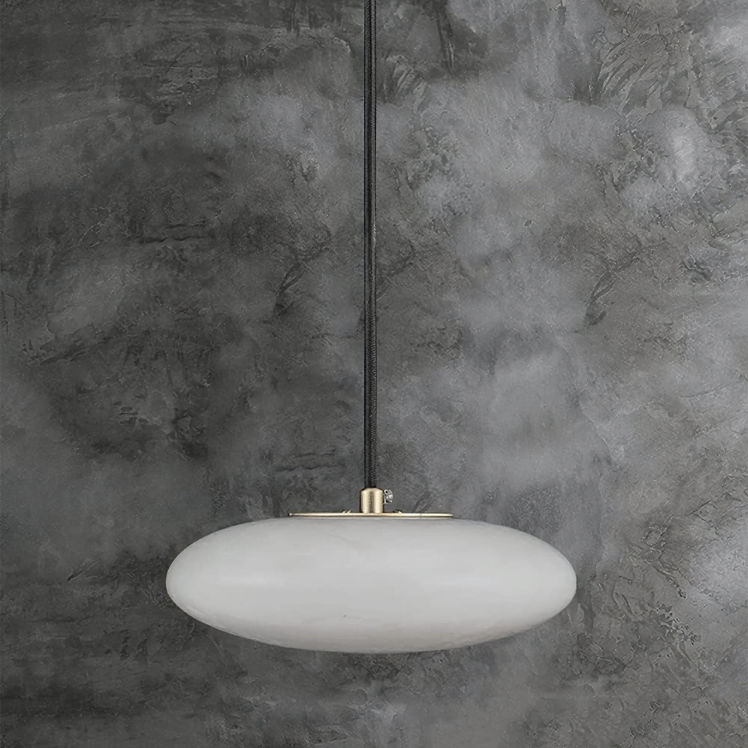 Pendant LampTONGOTDI Round Marble Pendant LampDia 20cm x W 8.5cm / ∅ 7.9″ x W 3.3″Brass & WhiteLennar Visual