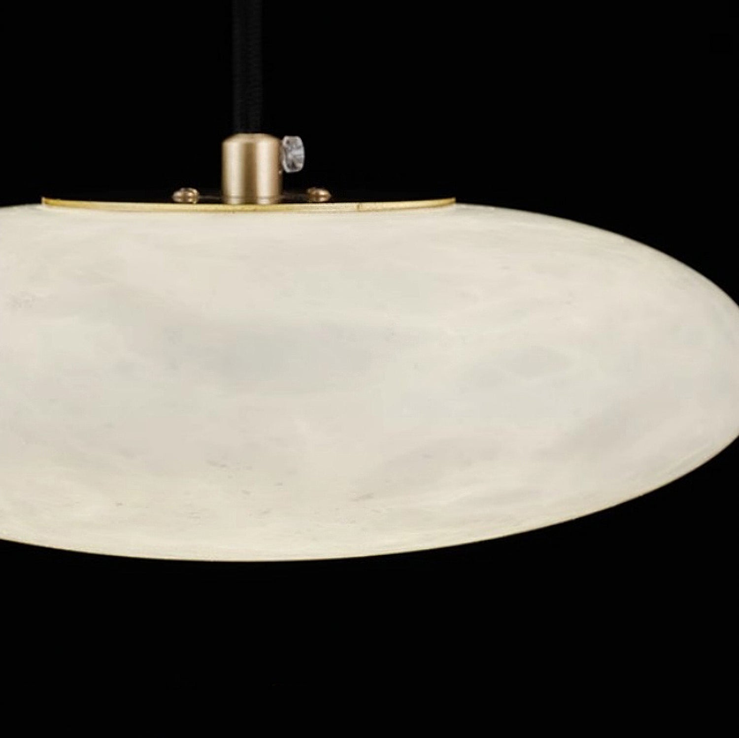 Pendant LampTONGOTDI Round Marble Pendant LampDia 20cm x W 8.5cm / ∅ 7.9″ x W 3.3″Brass & WhiteLennar Visual