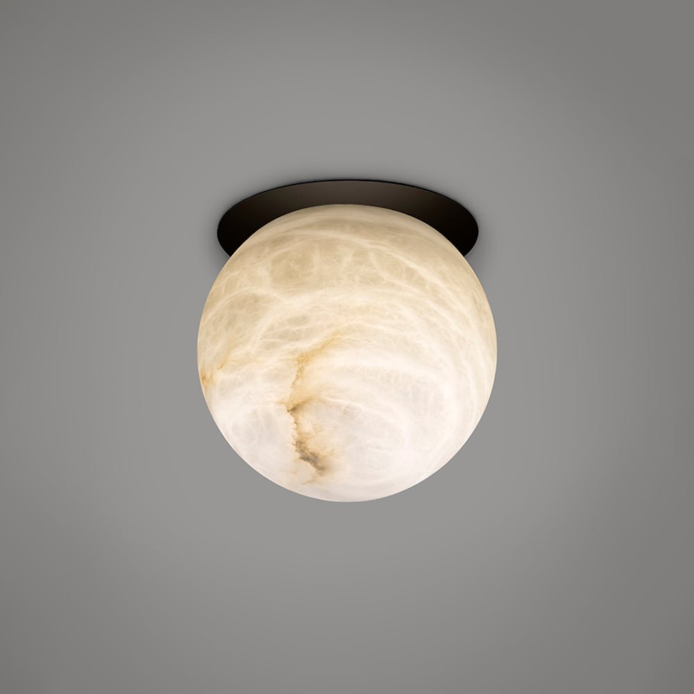 Ceiling LightTribeca Ceiling LightDia 12cm x H 12cm / ∅ 4.7″ x H 4.7″Black & White AlabasterLennar Visual