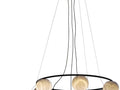 ChandelierTribeca Chandelier9 heads Dia 100cm x H 180cm / ∅ 39.7″ x H 70.9″Black & White AlabasterLennar Visual