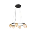 ChandelierTribeca Chandelier6 heads Dia 70cm x H 180cm / ∅ 27.6″ x H 70.9″Black & White AlabasterLennar Visual