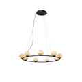 ChandelierTribeca Chandelier9 heads Dia 100cm x H 180cm / ∅ 39.7″ x H 70.9″Black & White AlabasterLennar Visual