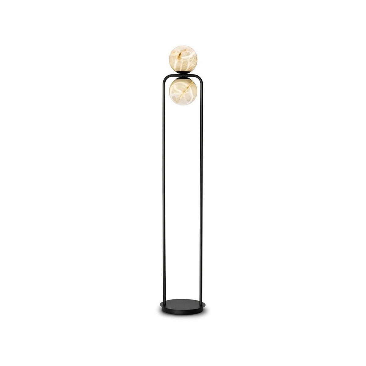 Floor LampTribeca high Floor LampDia 20cm x H 120cm / ∅ 7.9″ x H 47.2″Black & White AlabasterLennar Visual