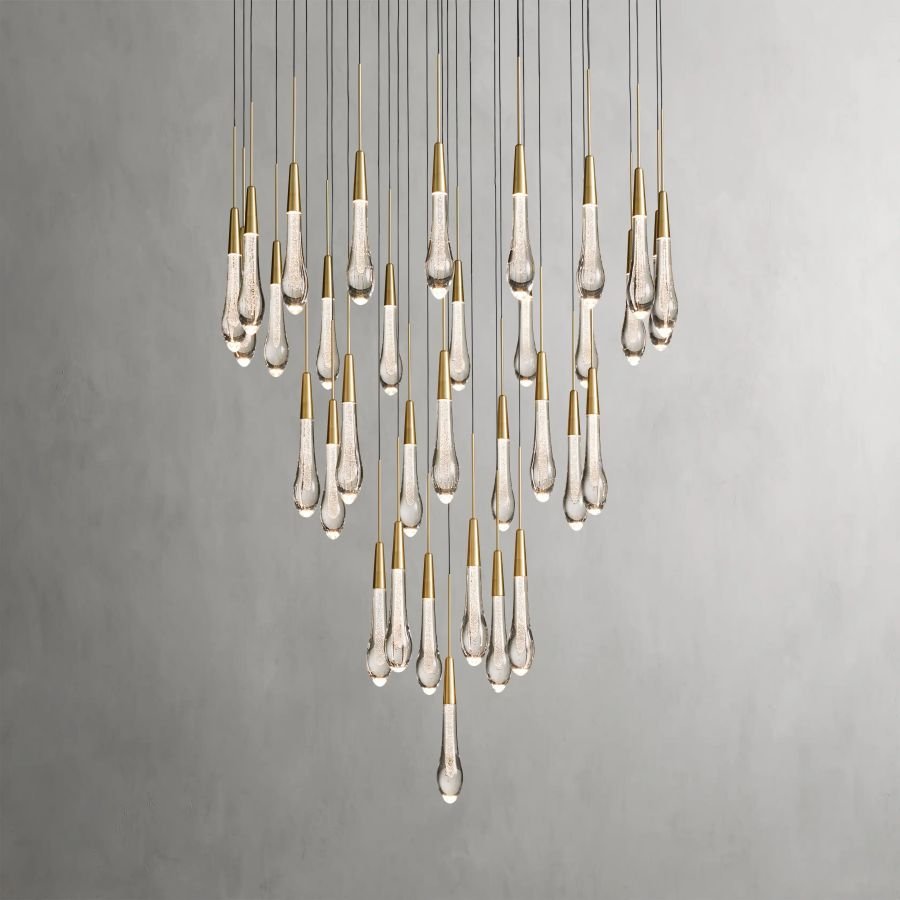 ChandelierVerlo Round ChandelierAntique Brass36″ DiamLennar Visual