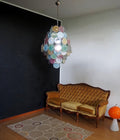ChandelierVintage Murano Multicolored Disks ChandelierDia 75cm x H 105cm / Φ 29.5″ x H 41.3″ColorfulLennar Visual