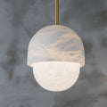 Pendant LampYoko Alabaster Pendant LightDia 15cm x H 20cm / ∅ 5.9″ x H 7.9″WhiteLennar Visual