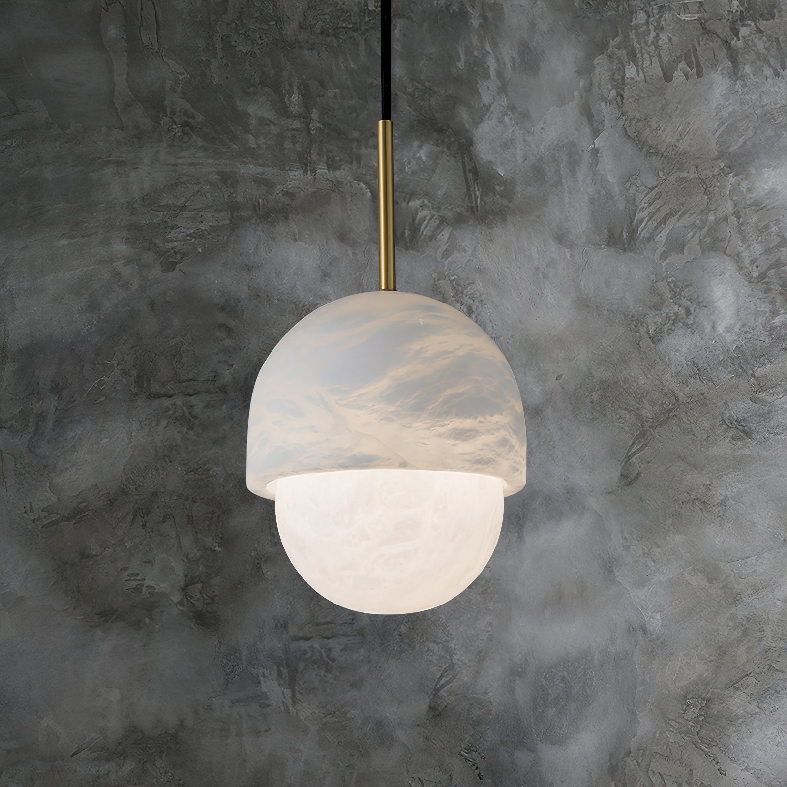 Pendant LampYoko Alabaster Pendant LightDia 15cm x H 20cm / ∅ 5.9″ x H 7.9″WhiteLennar Visual